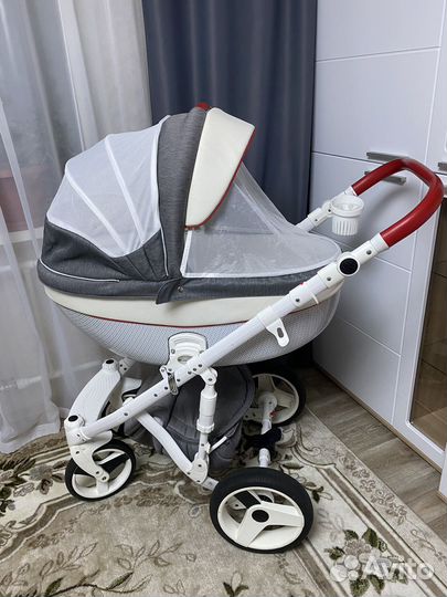 Коляска adamex 3 в 1 monte carbon