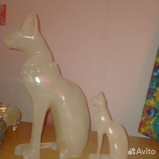 Статуэтка Кошка египетская фосфорная СССР