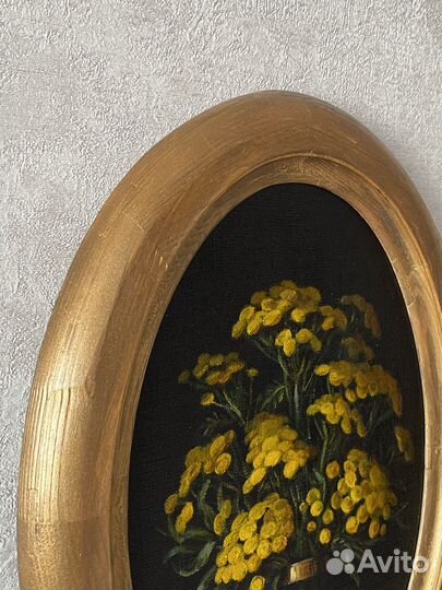 Картина маслом на холсте в деревянной раме 
