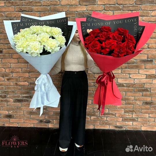 Букет из белых роз/Букет цветов Доставка