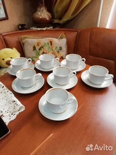 Набор чашек с блюдцами бфз СССР