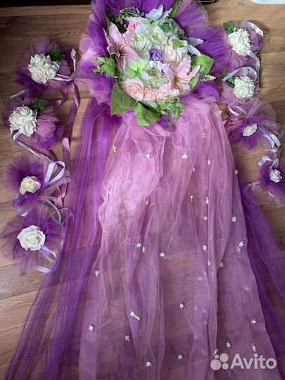 Украшение для автомобиля на свадьбу