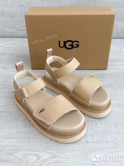 Сандалии UGG из Натуральной Кожи бежевые