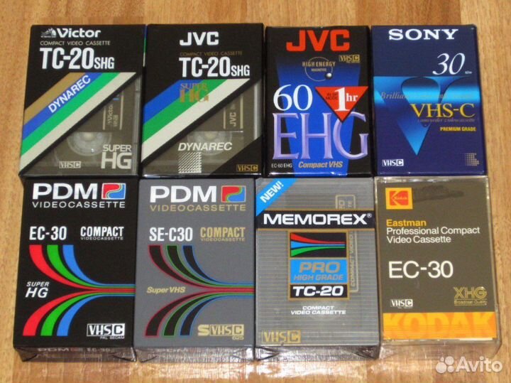Видеокассеты VHS-C для аналоговых видеокамер