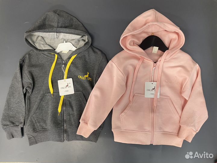 Тонкая кофта на молнии для девочки и для мальчика