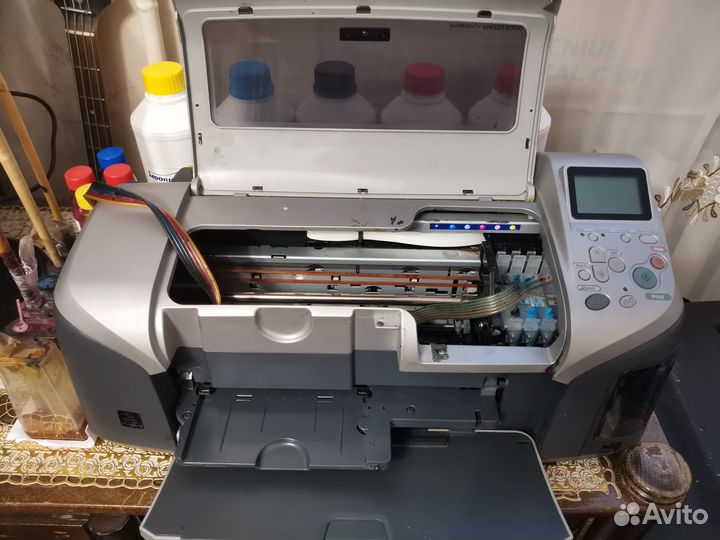 Принтер струйный Epson с снпч и чернилами