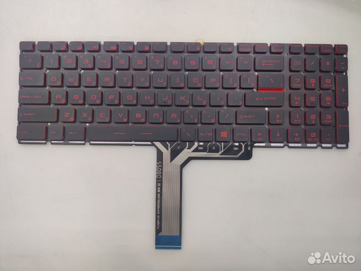 Клавиатура для MSI GF75 Thin 8RC с красной подсвет