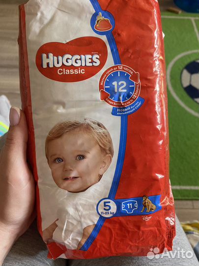 Подгузники huggies classic 5