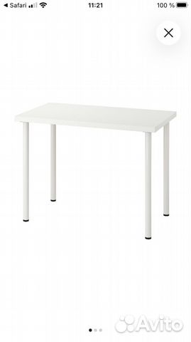 IKEA Стол икеа линнмон 100х60 см, белый/белый купить в Санкт-Петербурге ...