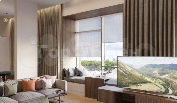 1-к. апартаменты, 34,1 м², 2/6 эт.