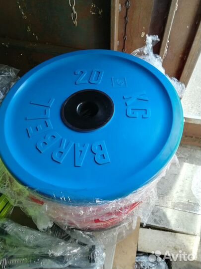 Диски Евро-классик Цветные MB Barbell блины Новые