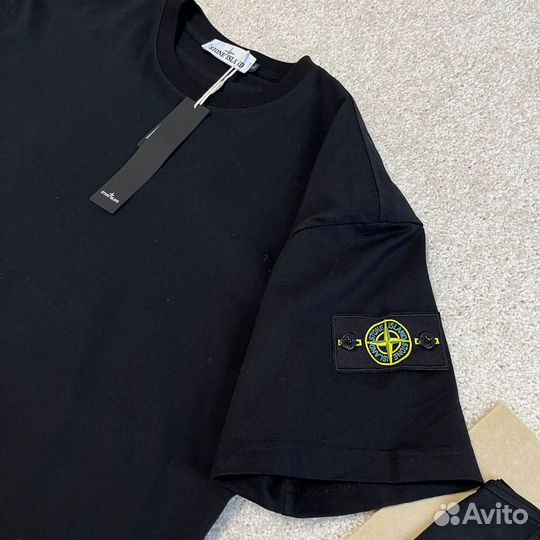 Футболка Stone Island черная M-3XL