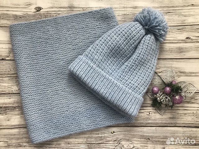 Шапка и снуд ручной работы