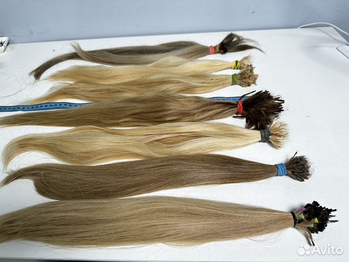 Волосы для наращивания блонд бу