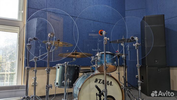 Круглые экраны для барабанов/драмшилд 5 шт + чехол