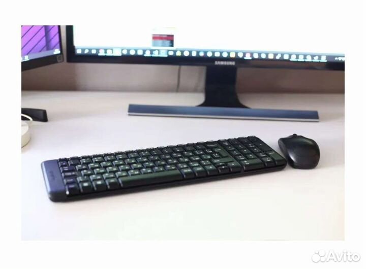 Беспроводная клавиатура и мышь logitech