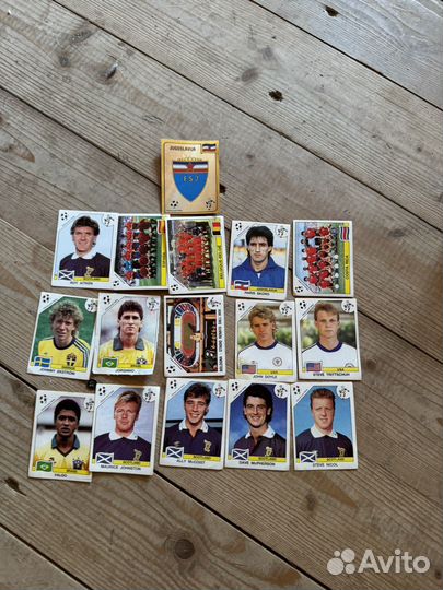 Винтажные футбольные карточки panini