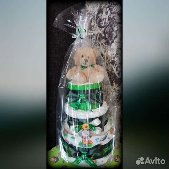 Торт из памперсов подгузников