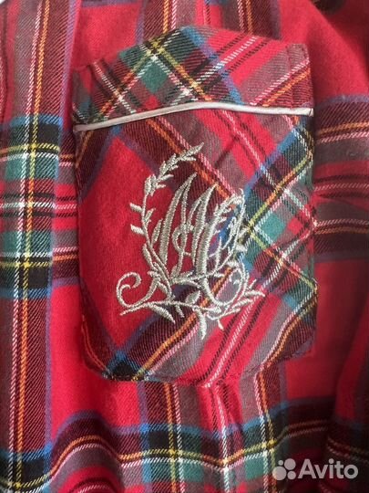 Пижама рубашка в красную английскую клетку