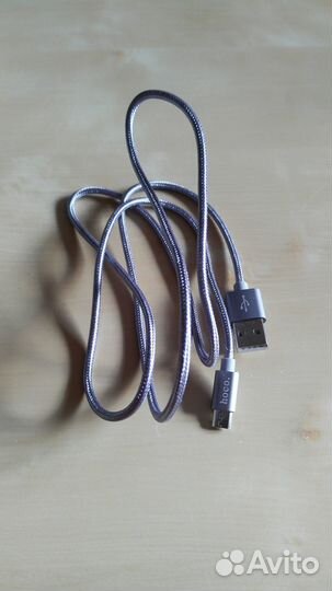 Кабель в текстильный оплётке Hoco USB