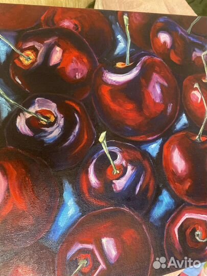 Картина маслом Вишня