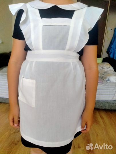 Белый школьный фартук СССР для 1 класса