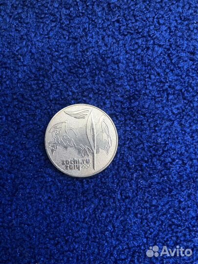 Монета с олимпиады в Сочи 2014