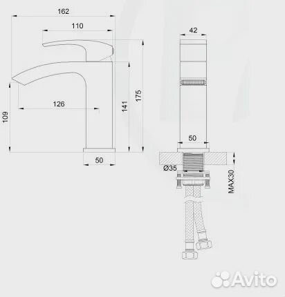 Смеситель для раковины brunnenberg 102GR