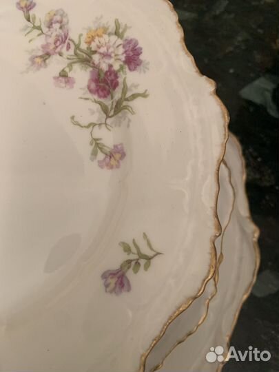 Старинный комплект тарелок Лимож Франция