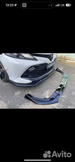 Сплиттер переднего бампера toyota camry 70