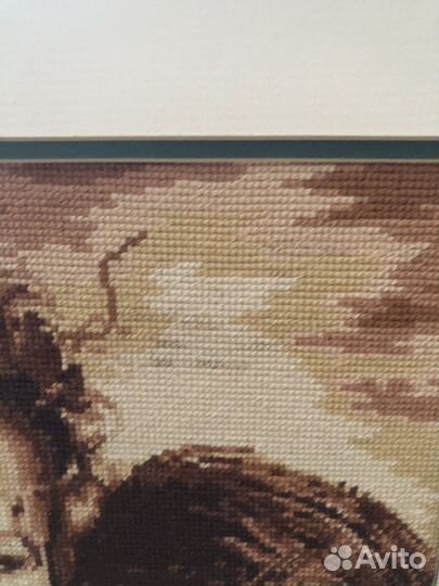 Картина вышитая крестиком «Двое»