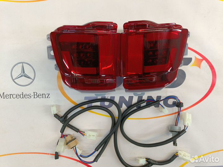 Стопы в задний бампер Land Cruiser 200 LED красные