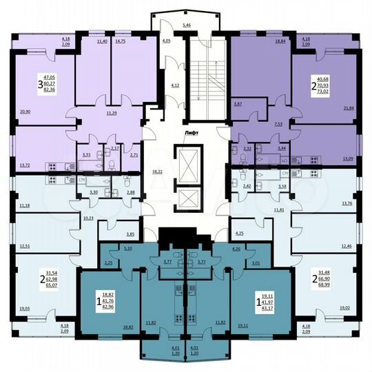 2-к. квартира, 69 м², 14/16 эт.