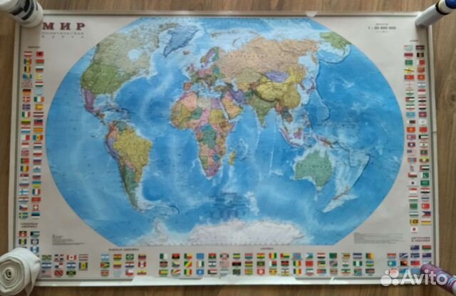 Карта мира на стену   | Хобби и отдых | Авито