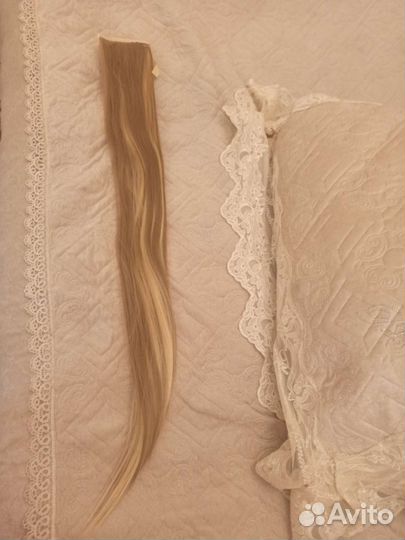 Волосы 70 см хвост и пучек