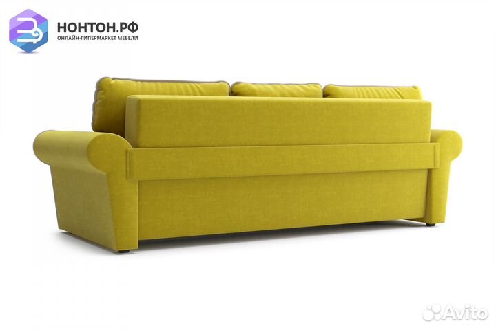 Диван еврокнижка Прованс 3-х местный горчичный