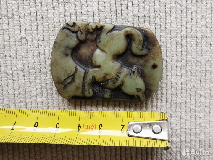 Нефрит, амулет, собака, подвеска