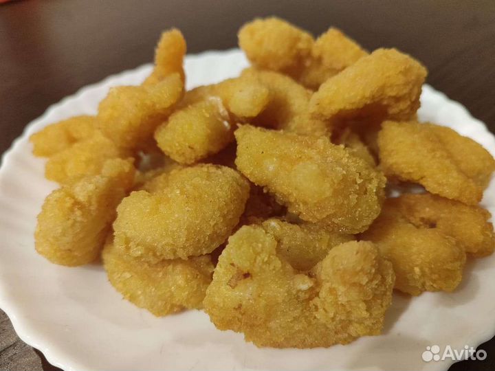 Мясная продукция. Наггетсы Кольца кальмар. Палочки