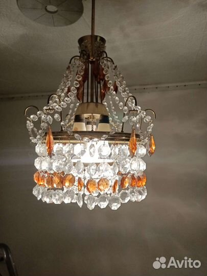 Люстра хрустальная винтаж