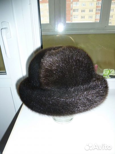 Шляпа из меха нерпы новая размер 57
