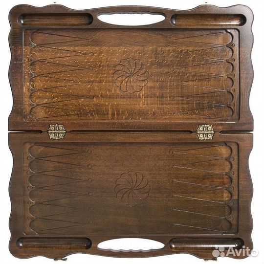 Нарды и шашки резные Необъятная Россия 61 х 63 см бук Армения 62656