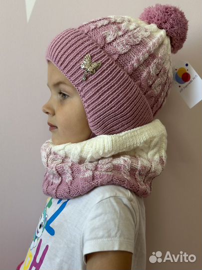 Шапка и снуд для девочки