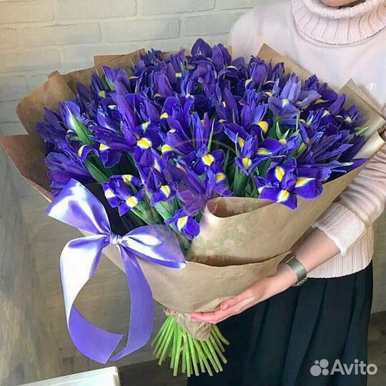 Цветы, Букет из ирисов