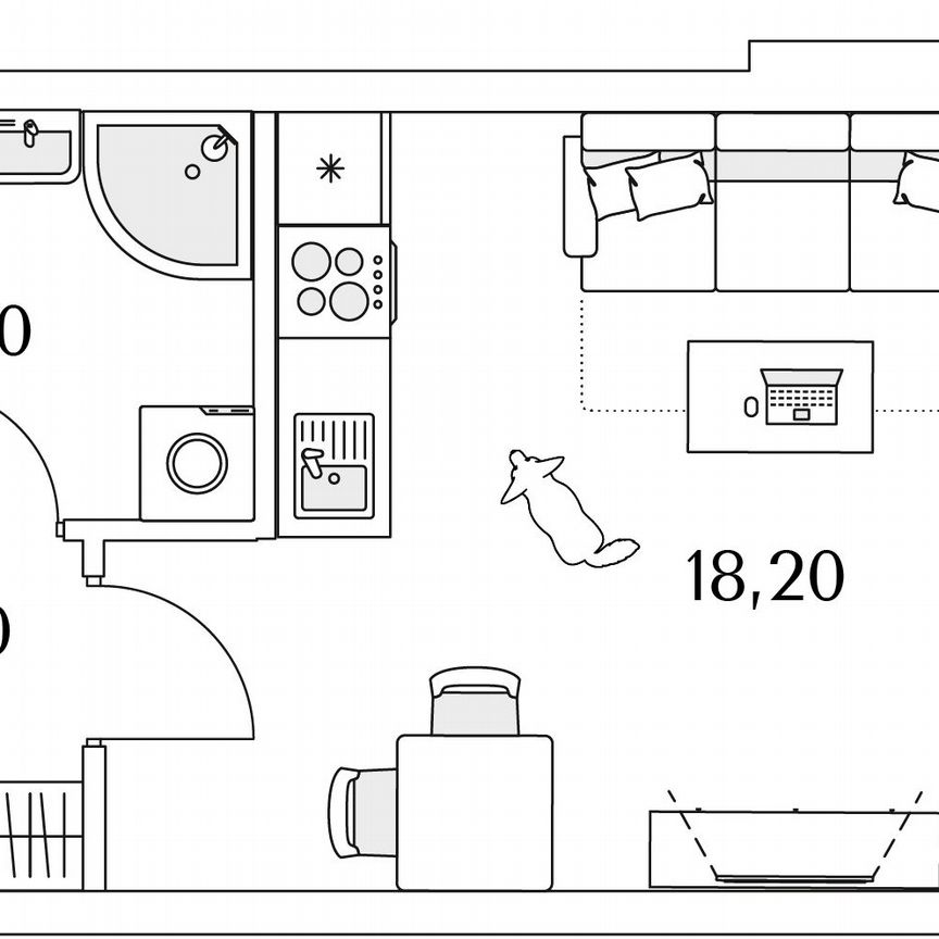 Квартира-студия, 26,9 м², 4/13 эт.