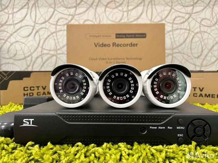 Комплект видеонаблюдения, новый (Гарантия 2 года)