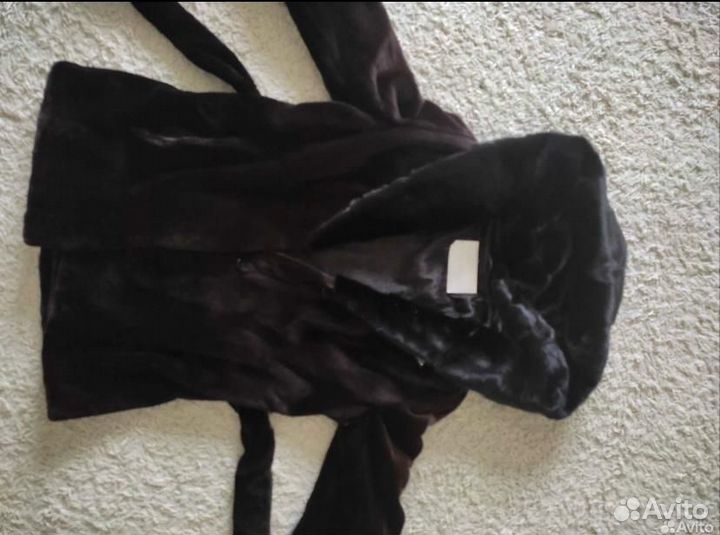 Шуба норковая с капюшоном