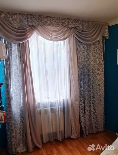 Шторы с ламбрекеном бу