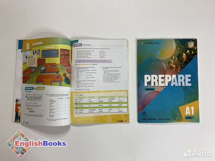 Prepare A1 level 1 комплект (SB,WB,CD) новые