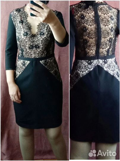 Платье с кружевной спиной 44-46
