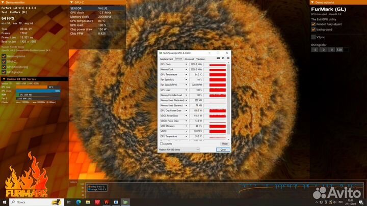 Видеокарта axrx rx580 8gb oc